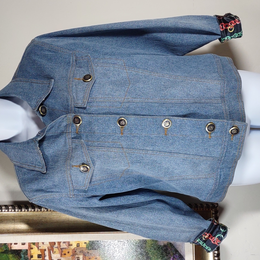 DG2 by Diane Gilman Blue Denim Jacket